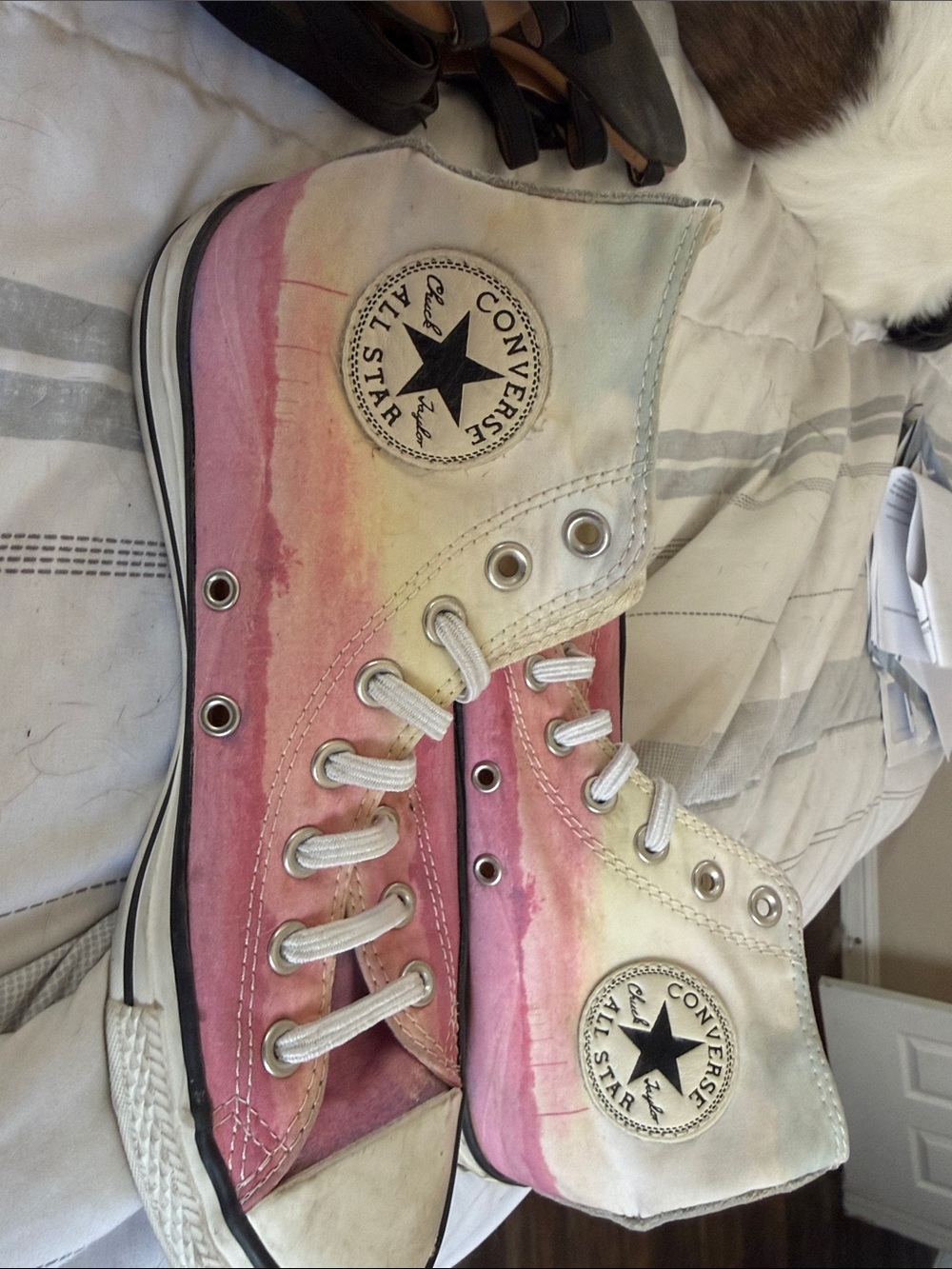 Converse Women's all star High-Top Sneakers in Pink to Cream Ombre